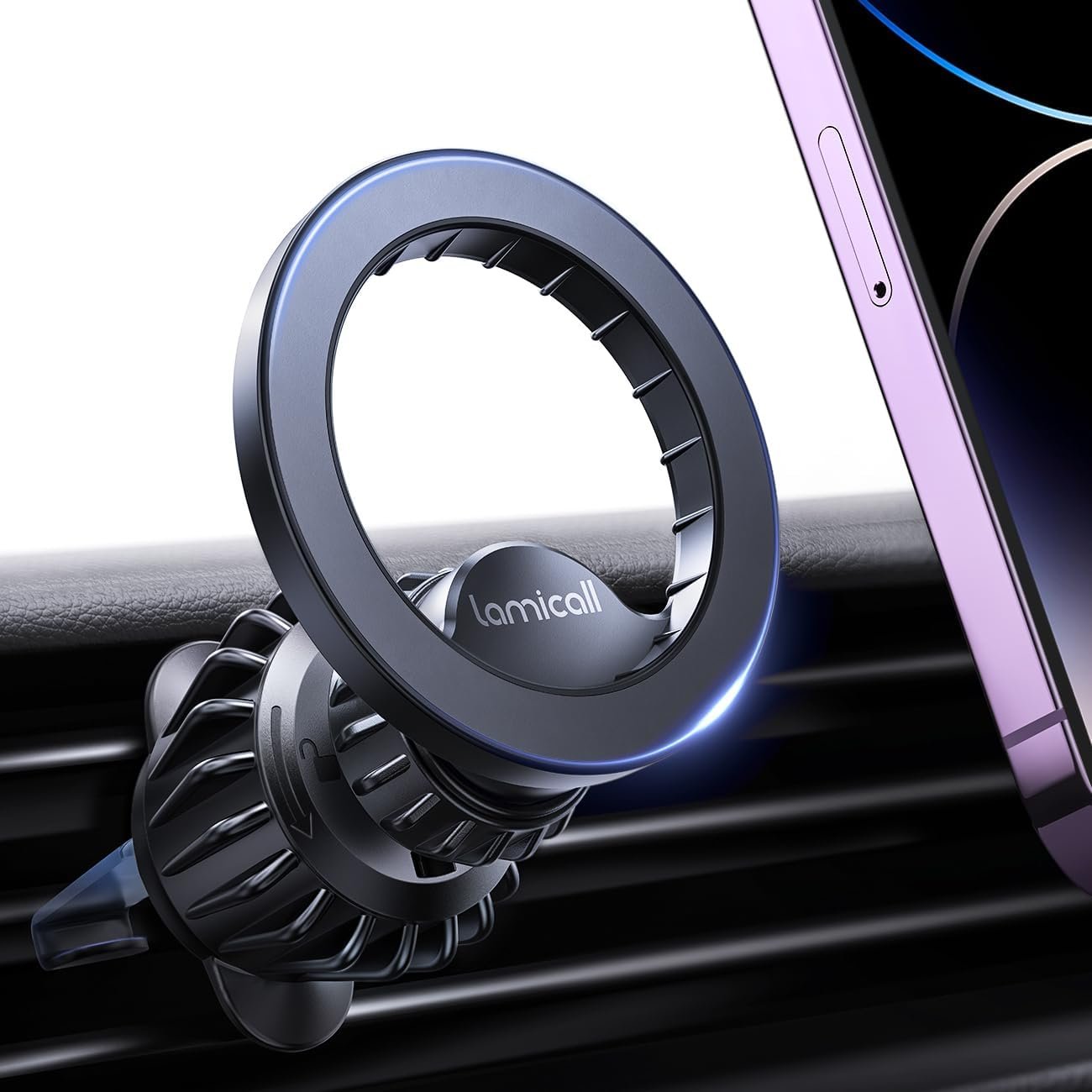 Lamicall for MagSafe Car Mount – [20 Super Magnets] Magnetic Phone Holders for Your Car, Air Vent Phone Holder Car, HandsFree Cell Phone Holder Mount Accessories for Women Men fit iPhone 17 16 Pro Max