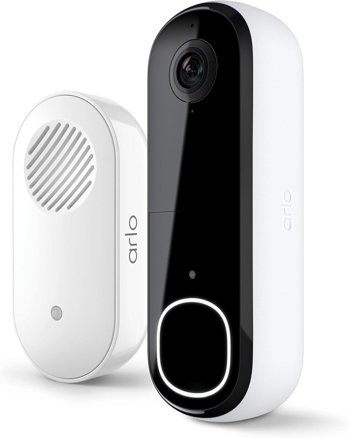 Arlo Video Doorbell 2K (2nd Gen) Wireless or Wired – 1-Cam + Chime | 2K head-to-toe video; Chime audible alerts; Package & person detection; Night vision, 2-way audio; 1-mo Secure plan incl.