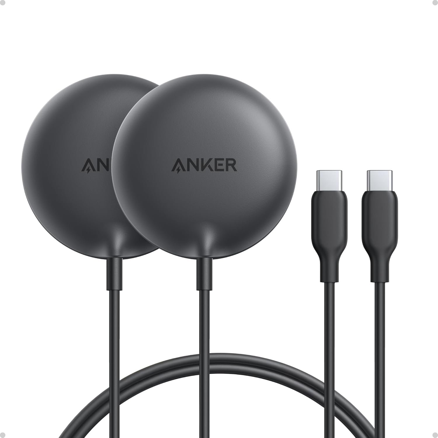 Anker Zolo MagSafe-Compatible Wireless Charger with Qi2 15W Fast Charging | Qi2-Certified Charging Pad, for iPhone 17 / 16 / 15 / 14 / 13 Series, AirPods (Not for Pixel, Adapter Not Included)
