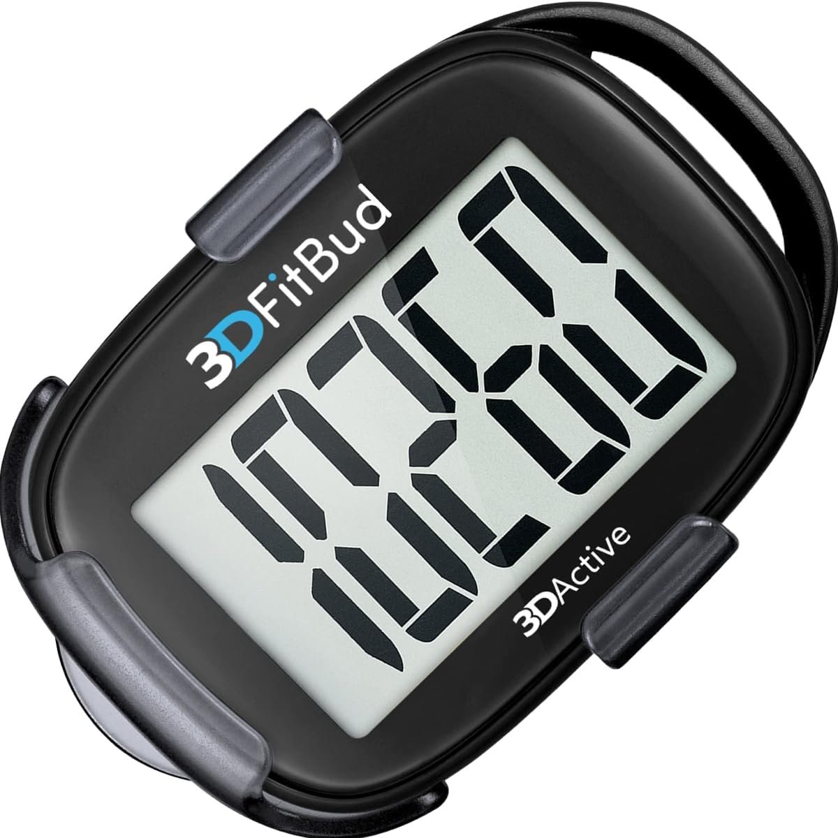 3DFitBud Simple Step Counter Walking 3D Pedometer by 3DActive with Clip, Lanyard Accurate Step Tracker Large Display, Easy to Use for Kids Men Women Adult Seniors Daily Step Tracking – A420S