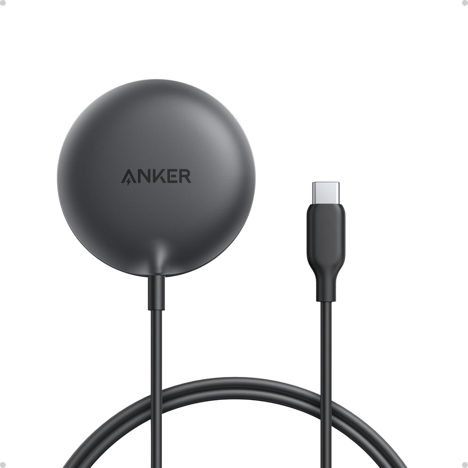 Anker Zolo MagSafe-Compatible Wireless Charger with Qi2 15W Fast Charging | Qi2-Certified Charging Pad, for iPhone 17 / 16 / 15 / 14 / 13 Series, AirPods (1-Pack, Not for Pixel, Adapter Not Included)