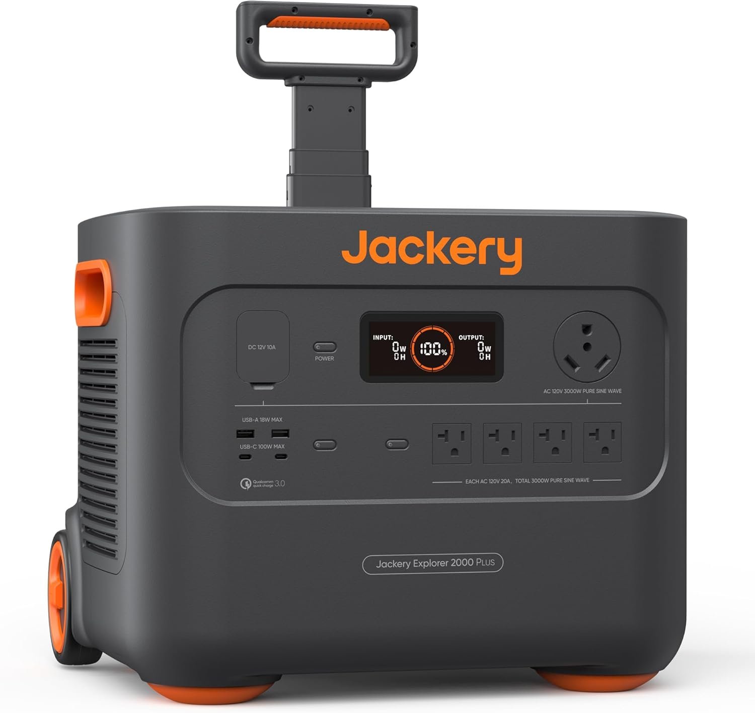 Jackery Explorer 2000 Plus Portable Power Station, 2042Wh LiFePO4 Solar Generator, 3000W AC Output, Expandable to 24kWh, UPS Home Backup for Emergency Camping RV Off-Grid(Solar Panel Optional)