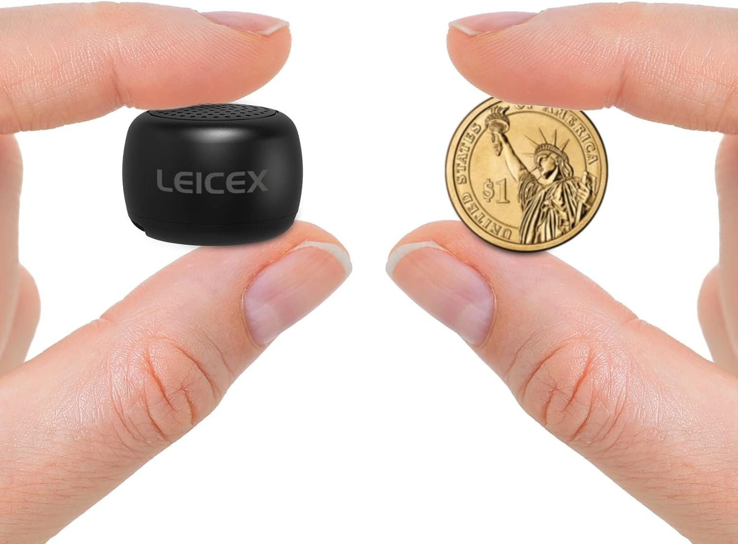 LEICEX Mini Bluetooth Speaker, Small Tiny Portable Bluetooth 5.0 Speakers Perfect for Outdoor Indoor(Black)