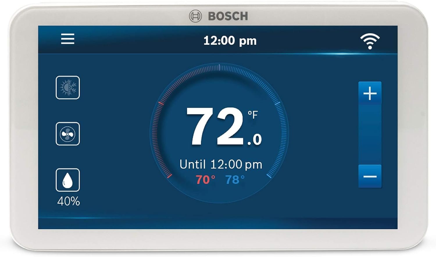 Bosch Connected Control BCC110 Smart Phone Wi-Fi Thermostat – Compatible with Alexa – Touch Screen, White