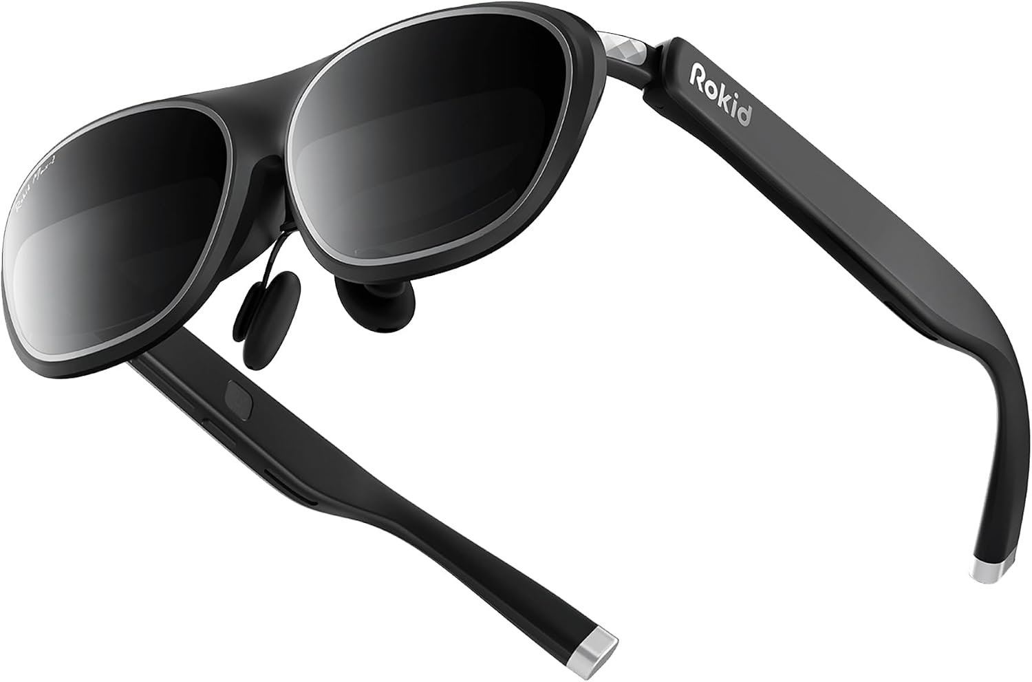 Rokid Max2 black AR Glasses, 215″ Micro-OLED Display, 50° FOV, 600 Nits Brightness, compatible with smart phones, Windows laptops, Ipad since 2020