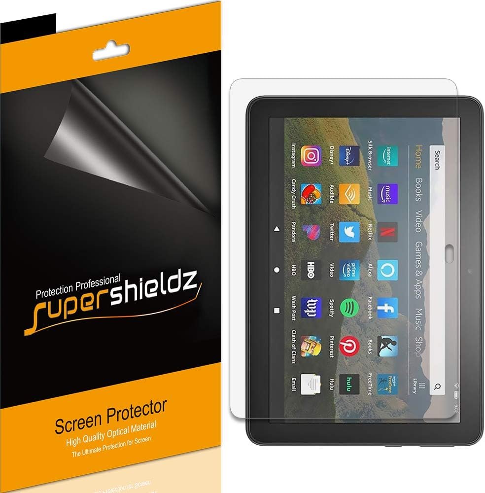Supershieldz (3 Pack) Designed for All-New Fire HD 8 and Fire HD 8 Plus Tablet 8-inch (12th/10th Generation – 2024/2022/2020 release) Screen Protector, High Definition Clear Shield (PET)