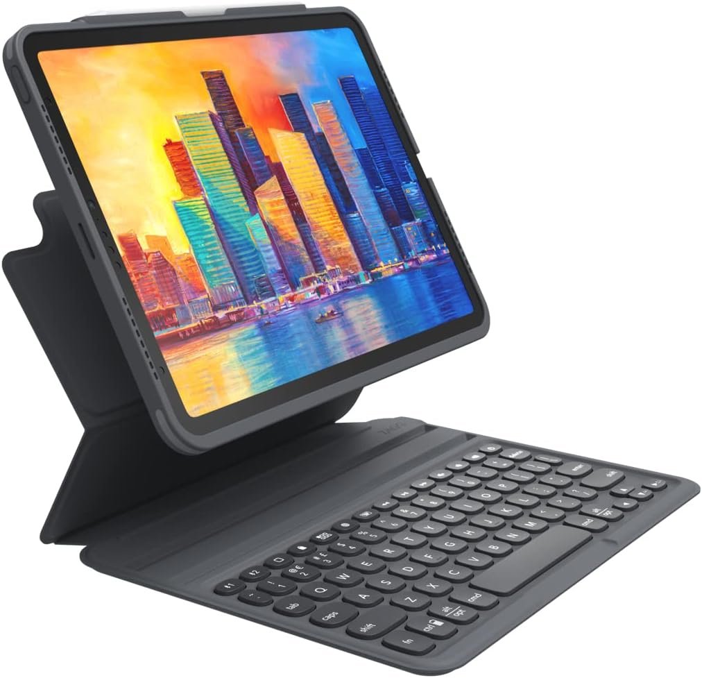 ZAGG Pro Keys Detachable Case and Wireless Keyboard for Apple iPad 11″ (A16)/ 10.9 10th GEN, Multi-Device Bluetooth Pairing, Backlit Keyboard, Apple Pencil Holder, 6.6ft Drop Protection, Lightweight