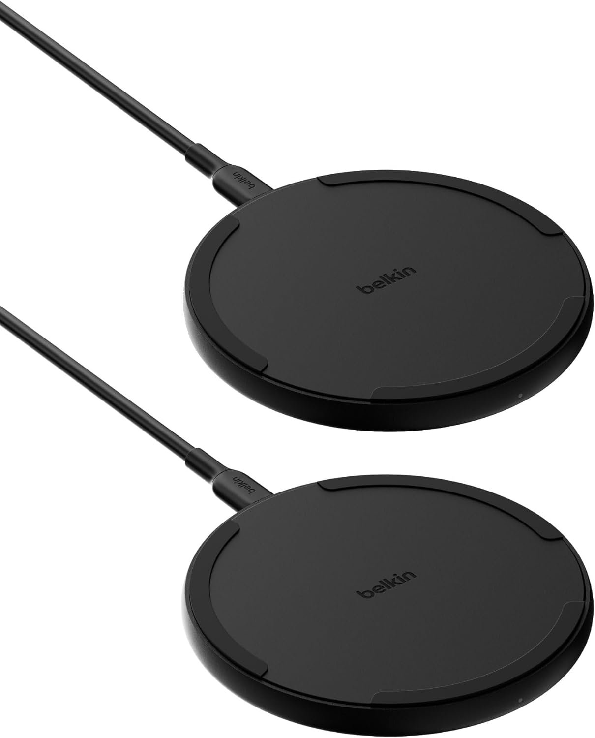 Belkin Wireless Charging Pad 15W – Qi Charger – Wireless Charger iPhone 17, Charging Station for Apple iPhone 16/15/14 Series, AirPods, Samsung Galaxy S25/S24, Pixel 5ft Cable Included, Black, 2-Pack