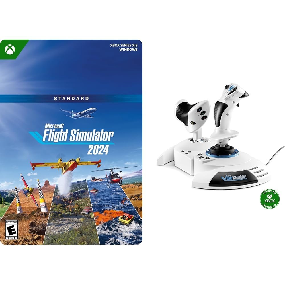 Thrustmaster Hotas One + Microsoft Flight Simulator 2024 Standard [Digital Code] – Play on Xbox Series X|S and Windows PC