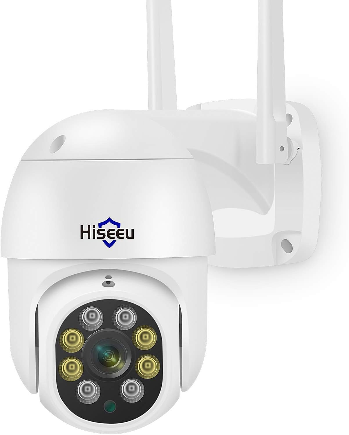 Hiseeu 3MP Wireless Security Camera Outdoor, 24/7 Recording WiFi Camera | Auto Tracking, Light Alarm Floodlight, Color Night Vision,Two-Way Audio, Plug-in Cable, Compatible Wireless System