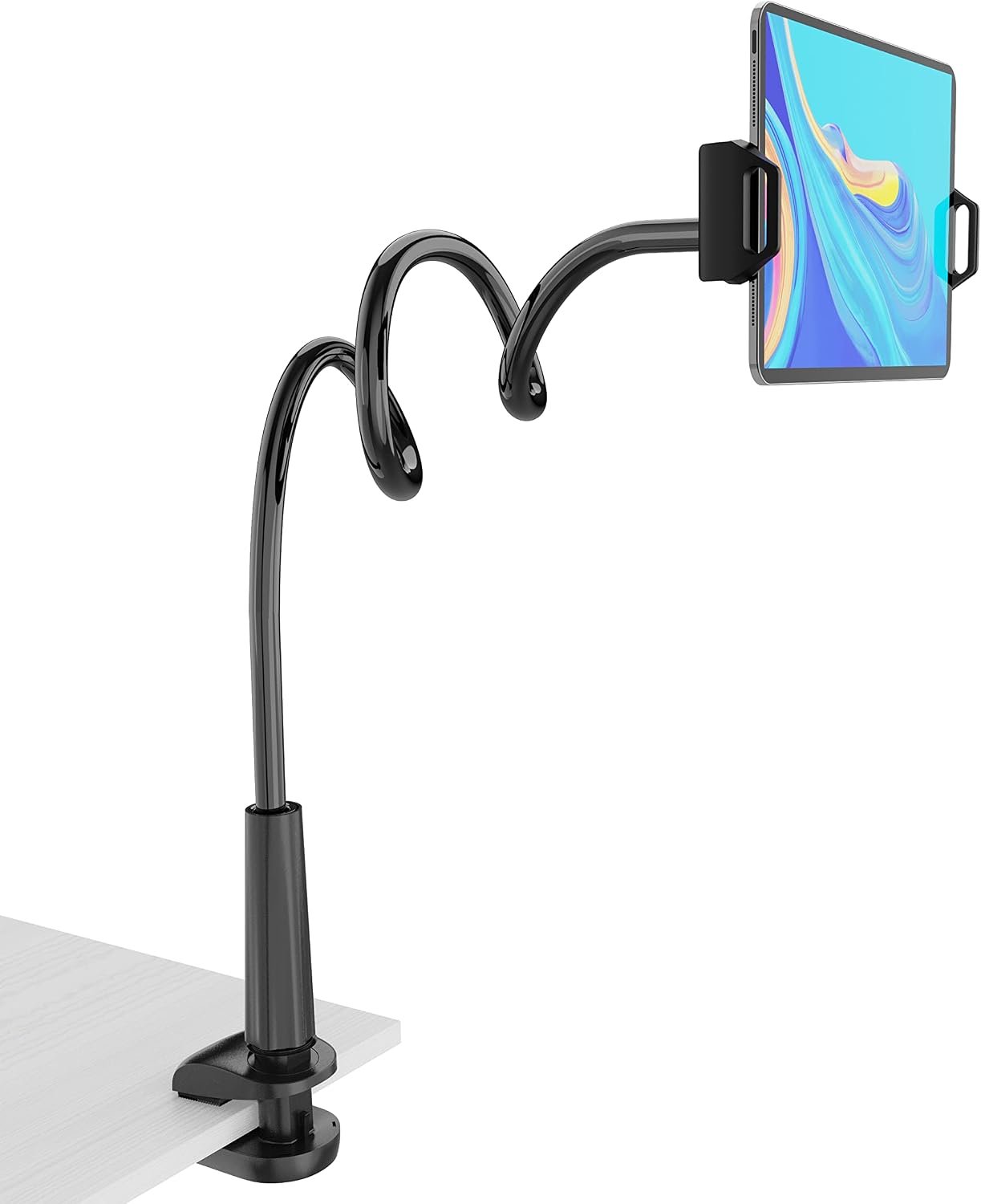 MAGIPEA Gooseneck Tablet Holder for Bed, Flexible Tablet Stand Holder with 360° Adjustable, Hands Free Tablet Mount Clip, Compatible with iPad/Kindle/Switch/Galaxy Tabs, More 4.7-13″ Devices
