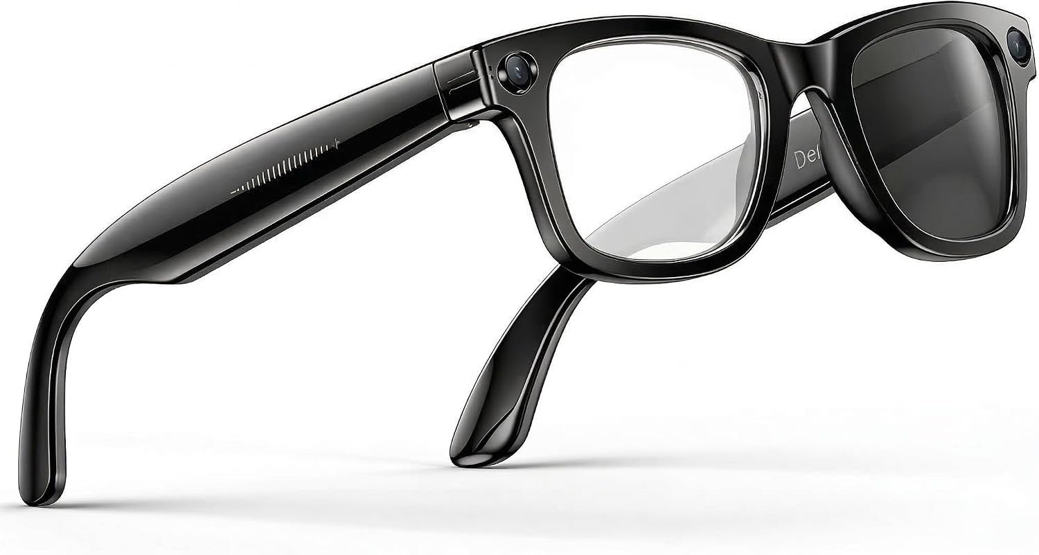 4K AI Smart Glasses with Camera, Photochromic | 8MP video & audio recording, real-time translation, voice control. IP67 waterproof Bluetooth glasses for business & outdoor.