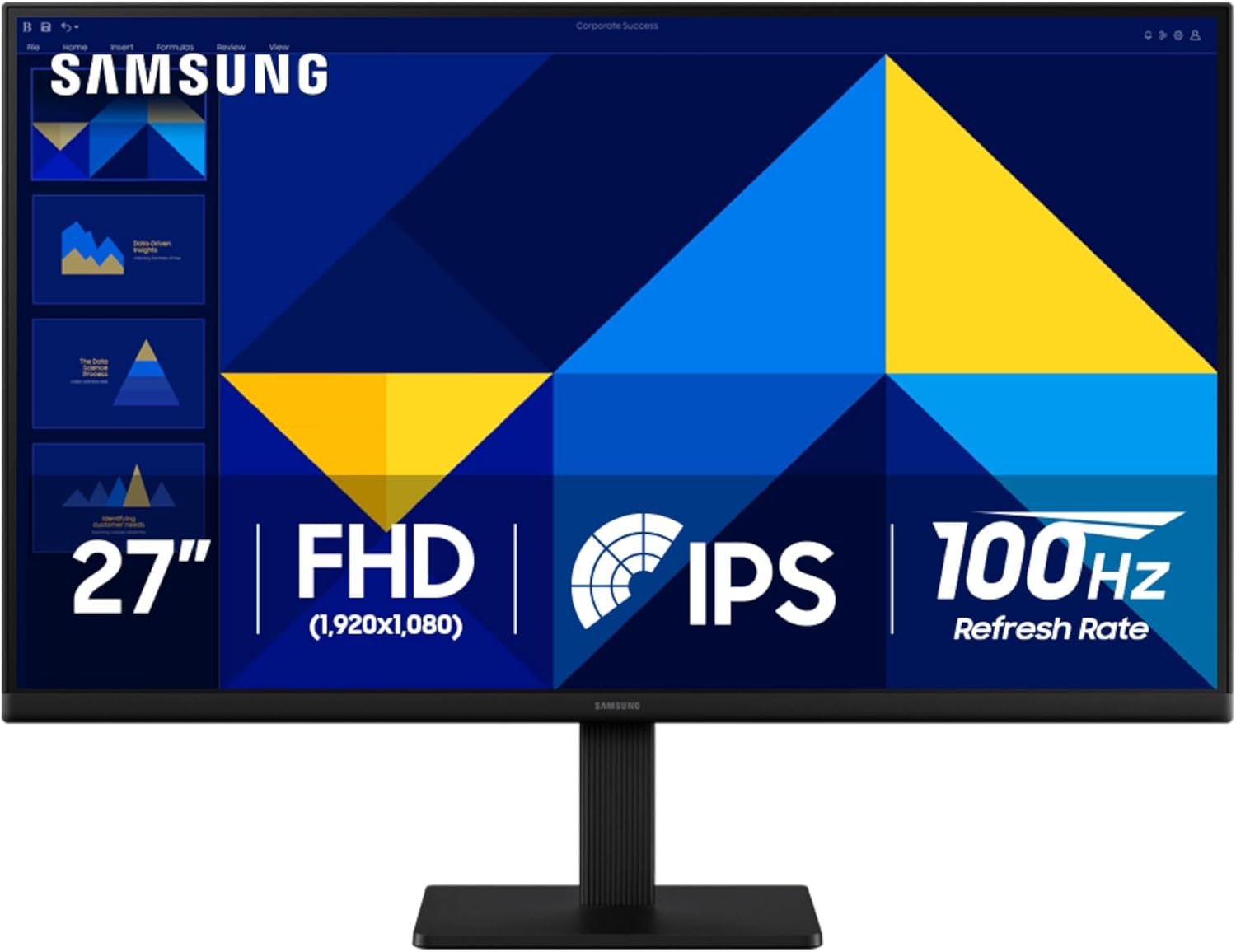 Samsung 27″ (S30GD) Essential Monitor with IPS Panel | 100Hz Refresh Rate, Tilt Only Stand, Ergonomic Design, Advanced Eye Care, Game Mode, LS27D304GANXZA