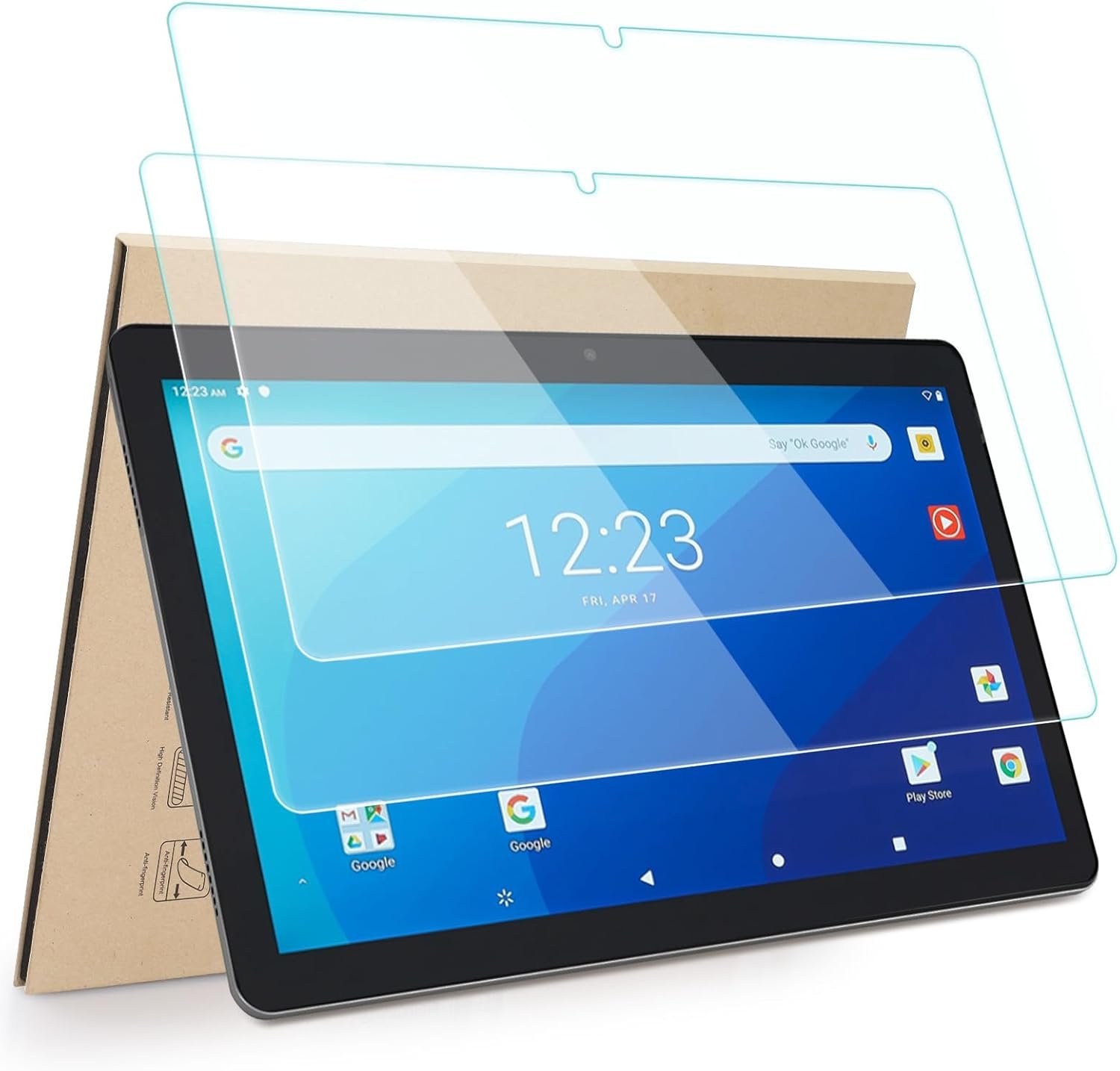 Hianjoo 2-Pack Screen Protector Compatible with Onn 10.1 inch Gen 3 2022 / Onn Tablet Pro 10.1 inch 2022, [HD Clarity] 9H Tempered Glass