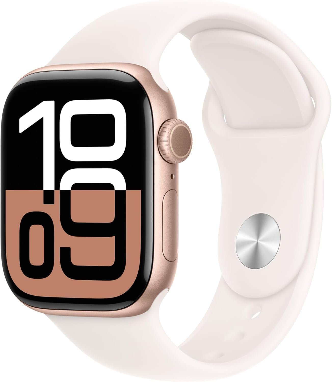 Apple Watch Series 10 [GPS + Cellular, 46mm] – Rose Gold Aluminum Case with Light Blush Sport Band, M/L (Renewed)