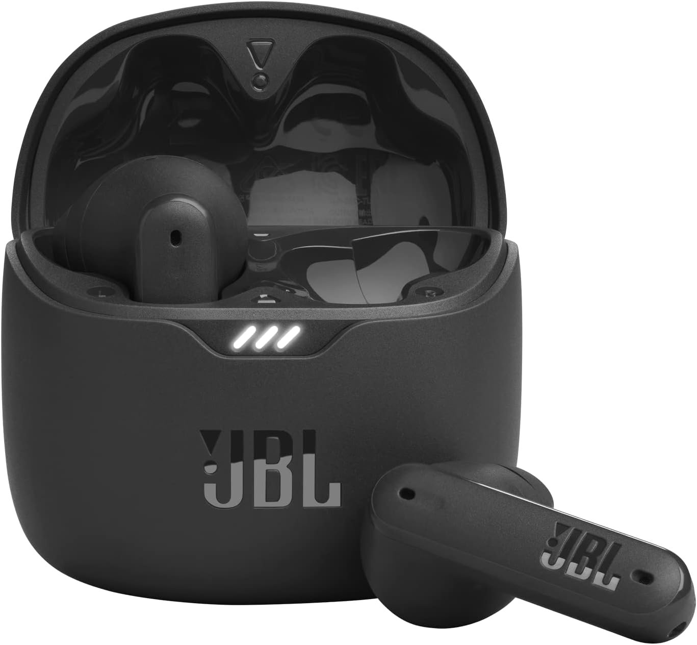 JBL Tune Flex – True Wireless Noise Cancelling Earbuds (Black), Small | JBL Pure Bass Sound, Active Noise Cancelling with Smart Ambient, 4 mics for perfect calls, Up to 32 hours of battery life