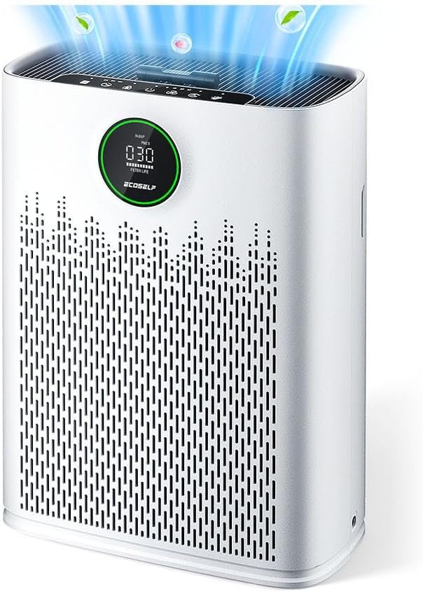 Air Purifiers for Home Large Room, Cover Up to 2400 Ft² with True HEPA Filter, Smart Mode, PM2.5 Air Quality Display, 22dB Sleep Mode, Aromatherapy with 2X-Purification, HAP603