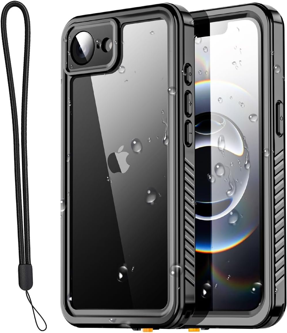 AICase for iPhone 16e Case/iPhone 17e Case Waterproof, Clear Water Proof Shockproof Dustproof Snowproof Full Body Rugged Transparent Underwater Phone Case for iPhone 16e/17e Built-in Screen Protector