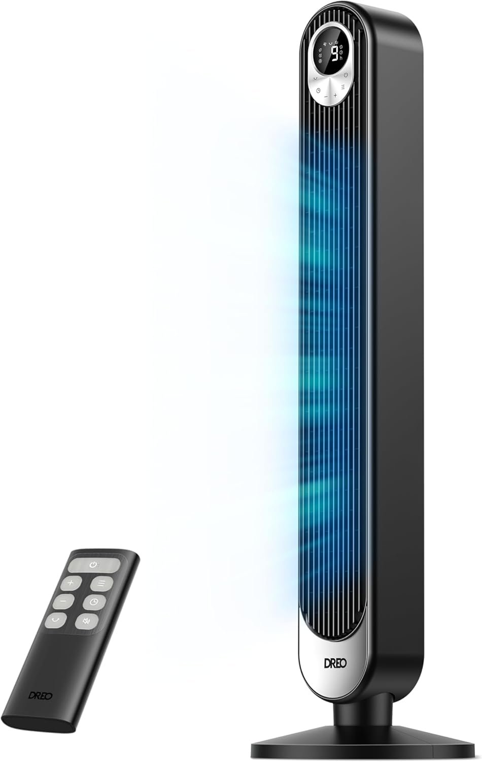 DREO Tower Fan for Bedroom, Upgraded 20dB Quiet Fans that Blow Cold Air | 28ft/s High Velocity, 9 Speeds, 4 Modes, 12H Timer, 90° Oscillating Cooling Standing Fan for Indoor Home Office, 42 inch