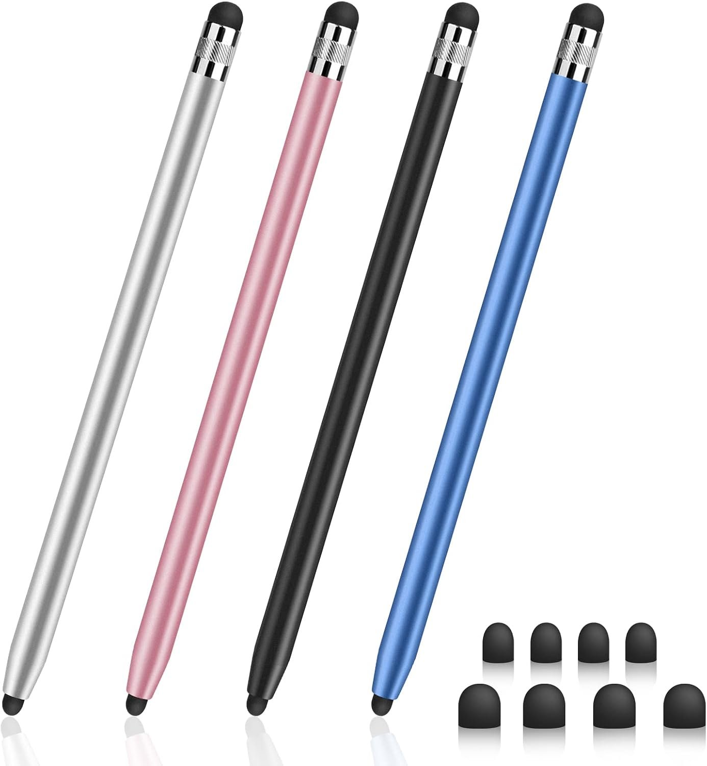 Stylus Pen for Touchscreen, Digiroot 4 Pcs Stylus Pens for iPad, High Sensitivity & Precision iPad Stylus, Suitable for iPhone/iPad Pro/Android Tablets, Stylus Pen Compatible with All Touch Screens