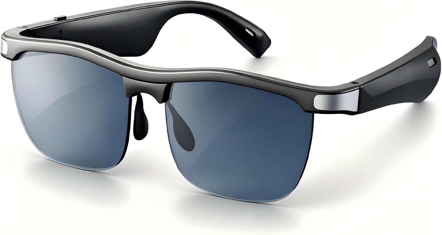 ftocase Bluetooth Sunglasses, Open-Ear Audio Smart glasses, UV400 Polarized, 8H Playtime, Hands-Free Calling for Outdoor