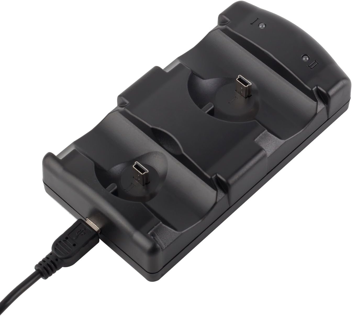 VSEER PS3 Controller Charging Dock Charging Station 2 in 1 with LED Light Indicator Compatible for Original PS3/MOVE Controller, Black