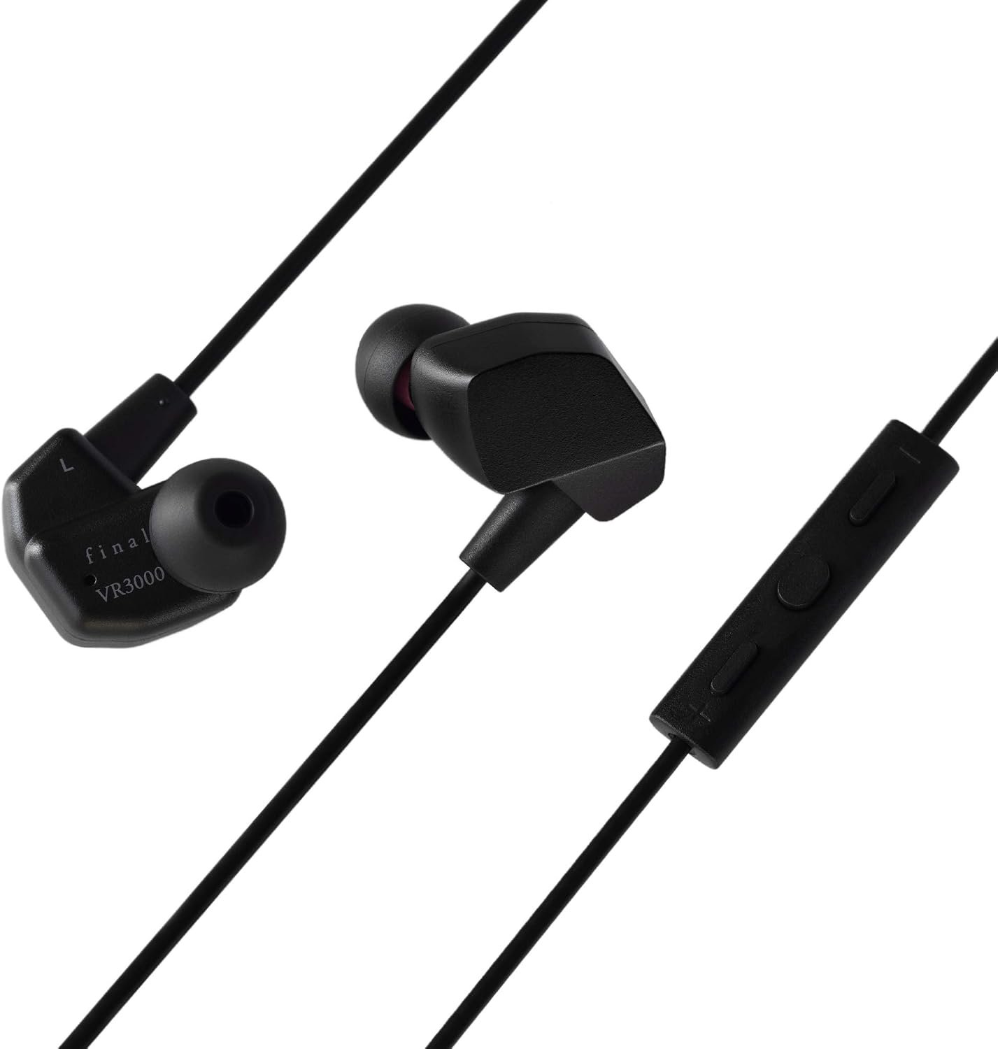 Final VR3000 Gaming Earphones for Immersive Spacious Experience – Open World Adventure, Virtual Reality & Spatial Environments – in-Line Microphone and Controls – Black