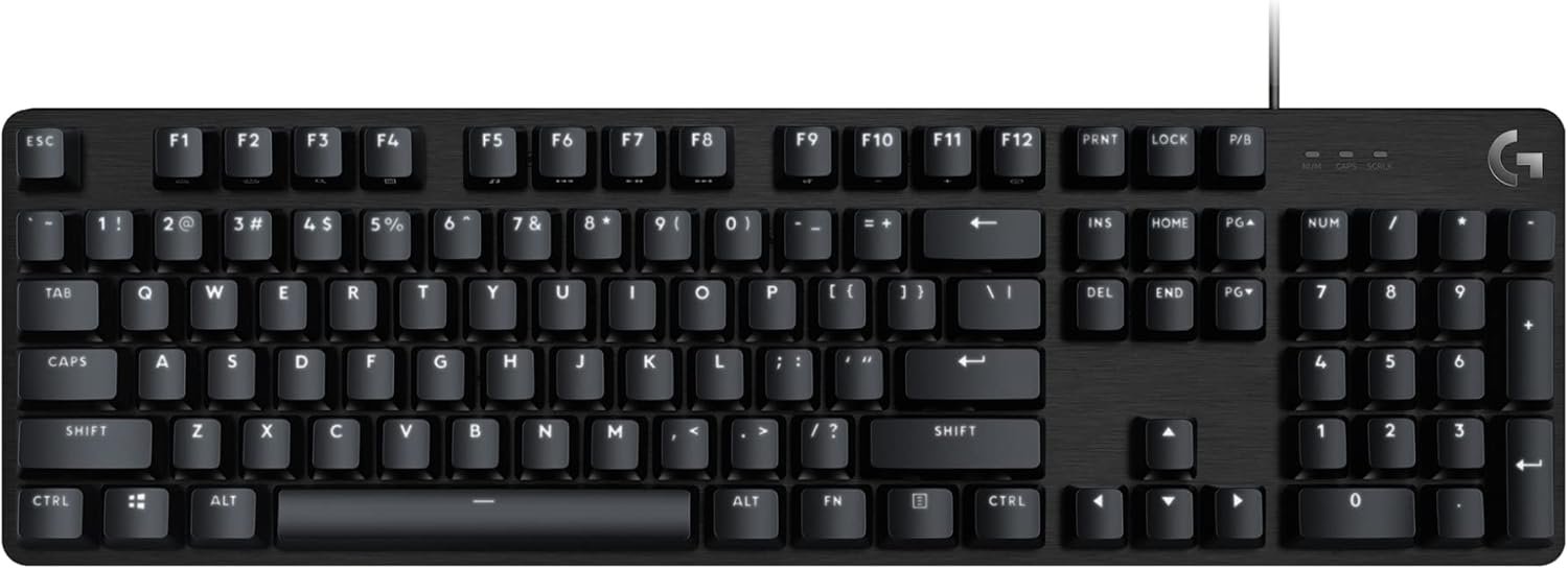 Logitech G413 SE Full-Size Mechanical Gaming Keyboard – Black | Backlit, anti-ghosting, compatible with Windows and macOS, aluminum material