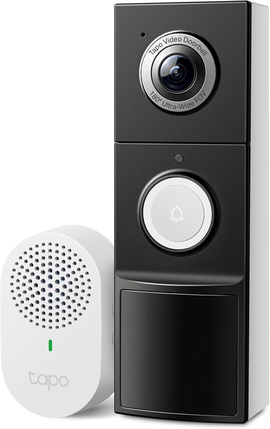 Tapo 2K+ Wired or Battery Powered Smart Video Doorbell with Chime, D225