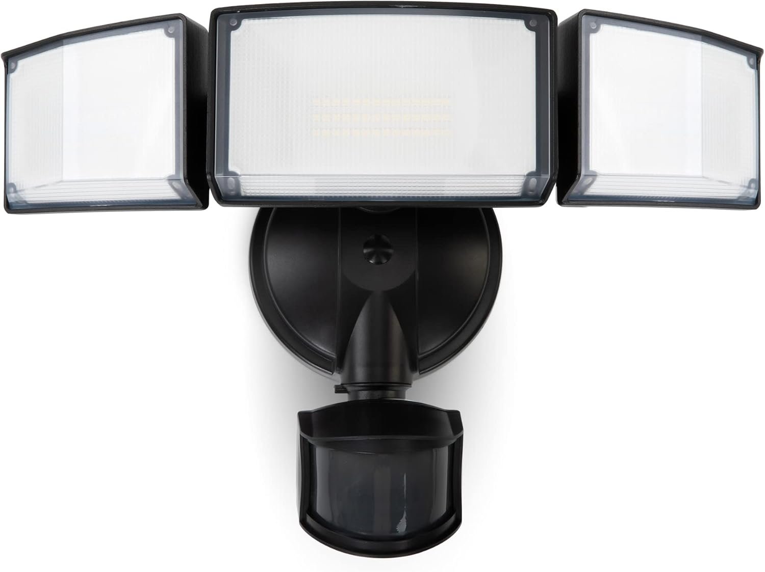 LUTEC 72W 7500LM LED Security Lights Motion Sensor Light Outdoor, 5000K Daylight, IP65 Waterproof, Dusk to Dawn, 3-Head Motion Detected Flood Light for Garage, Yard, Porch(Black)