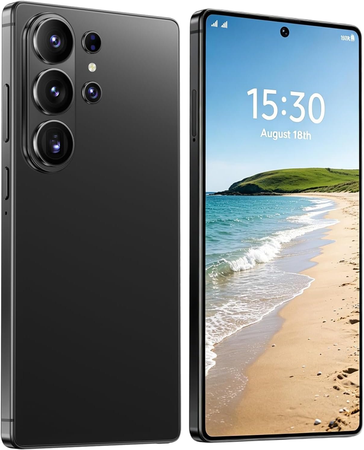 TryFirst 4G Smartphone Unlocked, 6.6” HD Display, 4GB+32GB Expand to 256GB, Dual SIM, 21MP+13MP Camera, Android 12.0, Type-C Fast Charging, Face ID,OTG,GPS,4G Mobile Phone (Black)