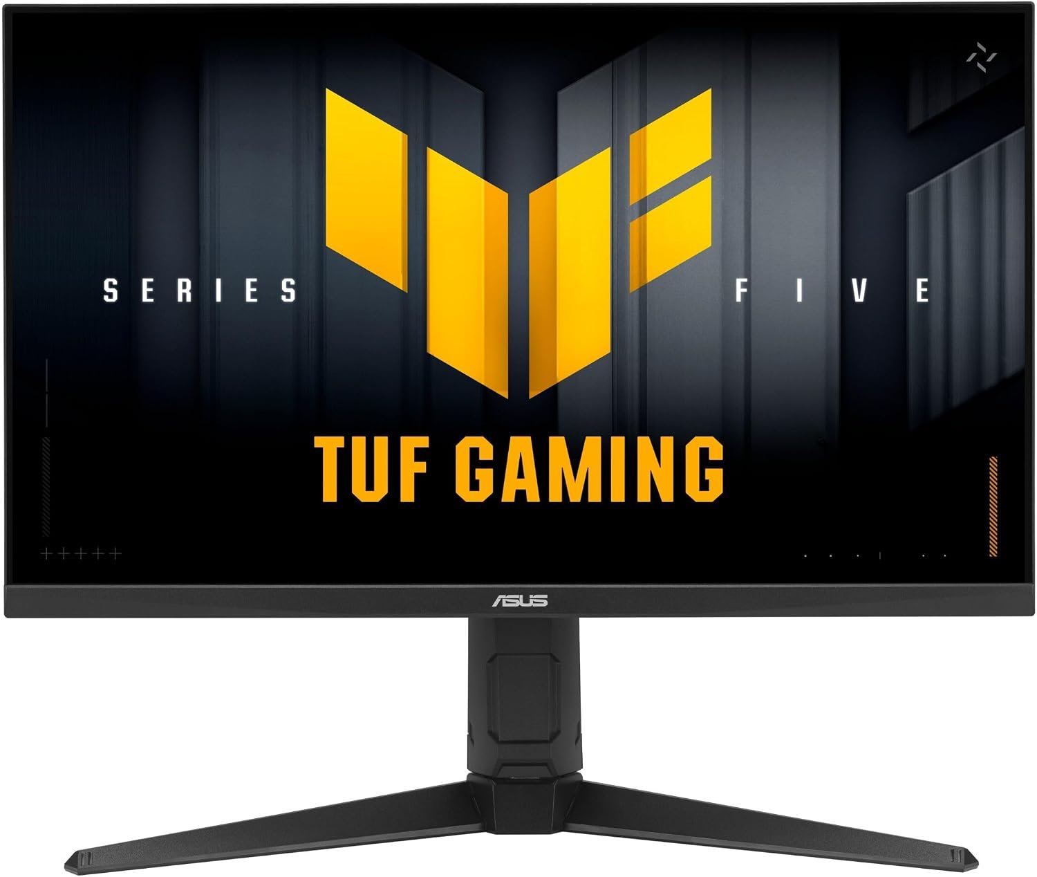 ASUS TUF Gaming Series 5 27” 4K Monitor (VG27UQEL5A) – UHD (3840 x 2160), Dual Mode (4K 80Hz or FHD 310Hz), 0.3ms, Fast IPS, Extreme Low Motion Blur, Speaker, 120% sRGB, DisplayWidget, 3 yr Warranty