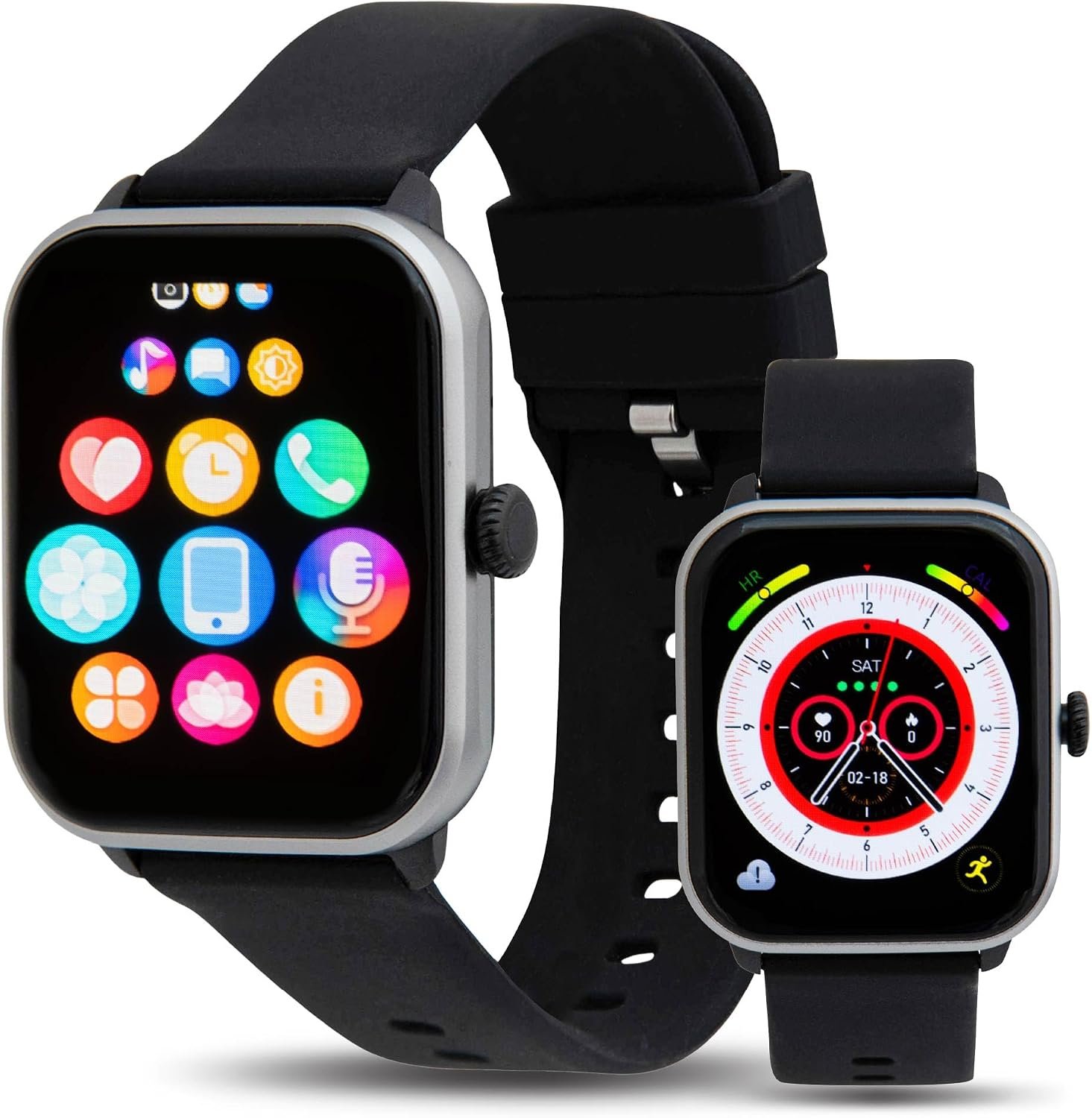iWatch® Smartwatch with Bluetooth Calling, 1.85″ AMOLED Display, Fitness & Sleep Tracking, Waterproof Smart Watch for Men & Women, Compatible with iPhone & Android, from Hudson Watch