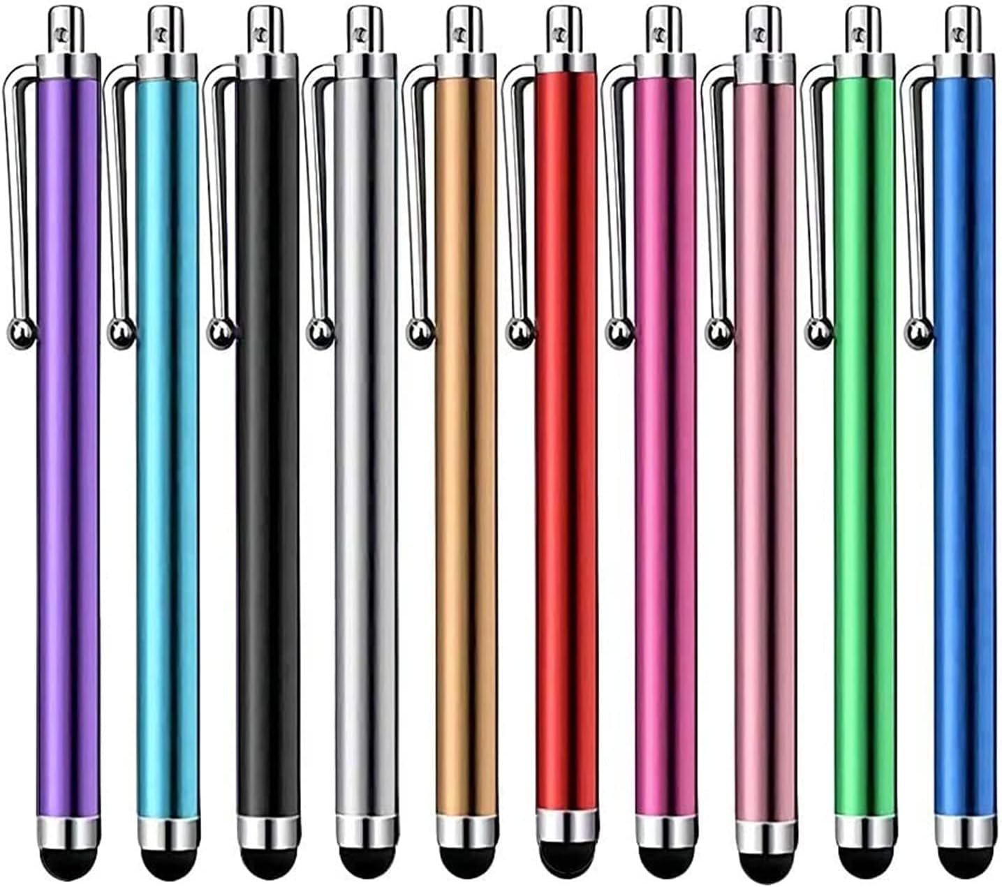 Stylus Pen [10 Pack] Universal Capacitive Touch Screen Pens for Tablets, iPad mini, iPad Pro, iPad Air, Smartphones, Samsung Galaxy – Multiple Colors | Compatible with iPad mini, iPad Pro, iPad Air,iPhone,Smartphones, Samsung Galaxy – Multiple Colors