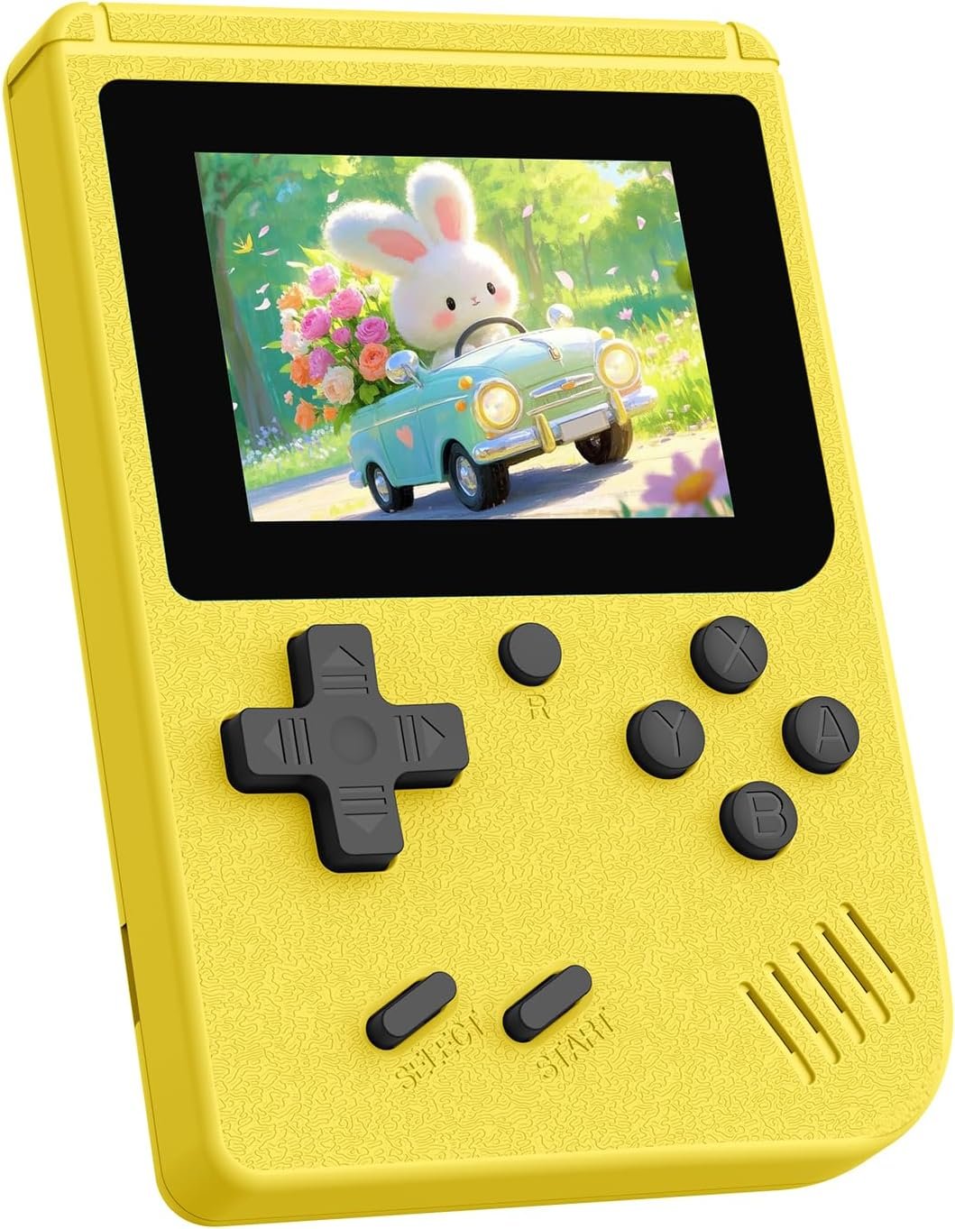 Retro Gaming Console, Built-in 400 Classic Retro Game Console, 3.0 Inch IPS Screen Retro Handheld Game Console, 1020mAh Rechargeable Battery, Portable Arcade Video Gaming Console (Yellow)