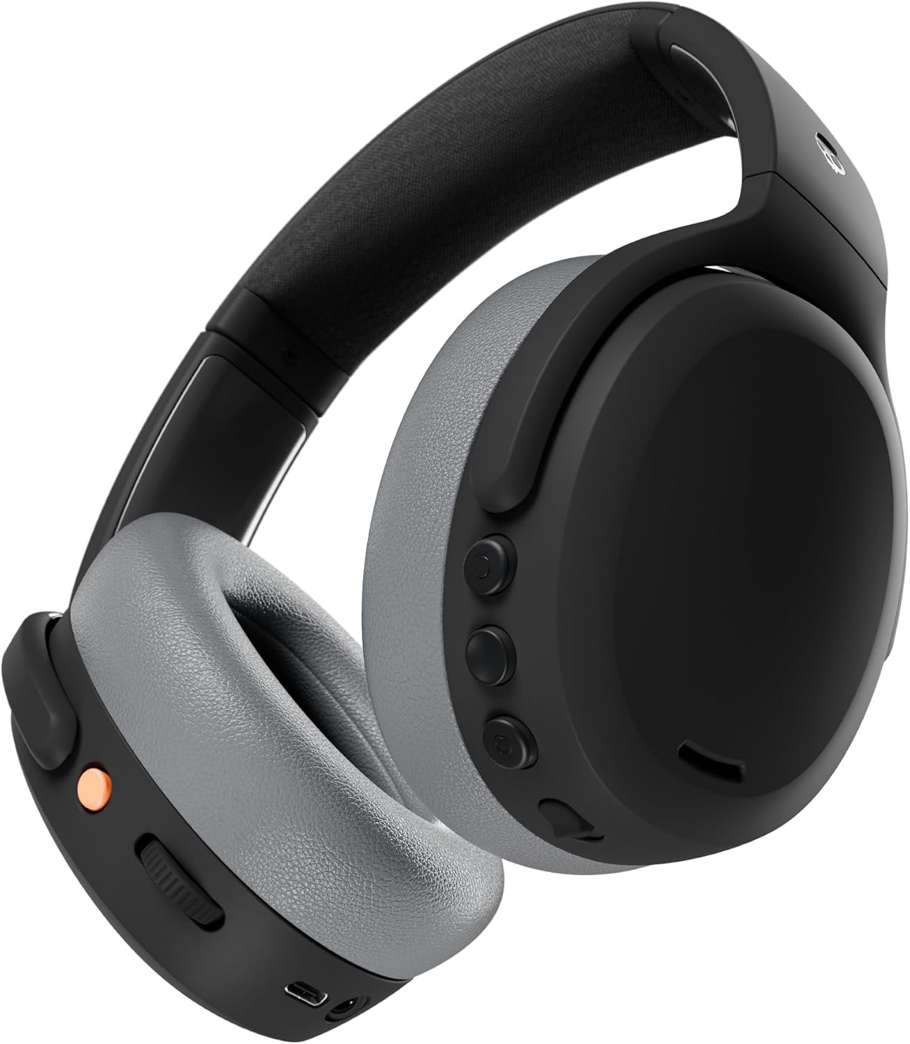 Skullcandy Crusher ANC 2 Wireless Over-Ear Bluetooth Headphones with Multi-Sensory Bass, Active Noise Cancelling, Up to 60 Hours Battery, Microphone for iPhone Android – Black/Asphalt