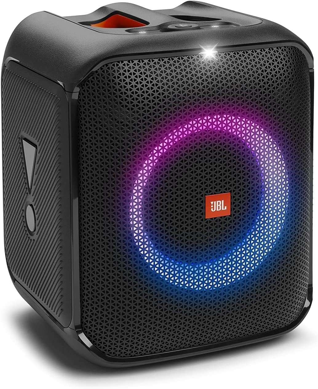 JBL Partybox Encore Essential: 100W Sound, Built-in Dynamic Light Show, and Splash Proof Design, Black | Amazing JBL Original Pro Sound, A light show that syncs to the beat, 6 Hours of play time, IPX4 splash proof, Wired mic input