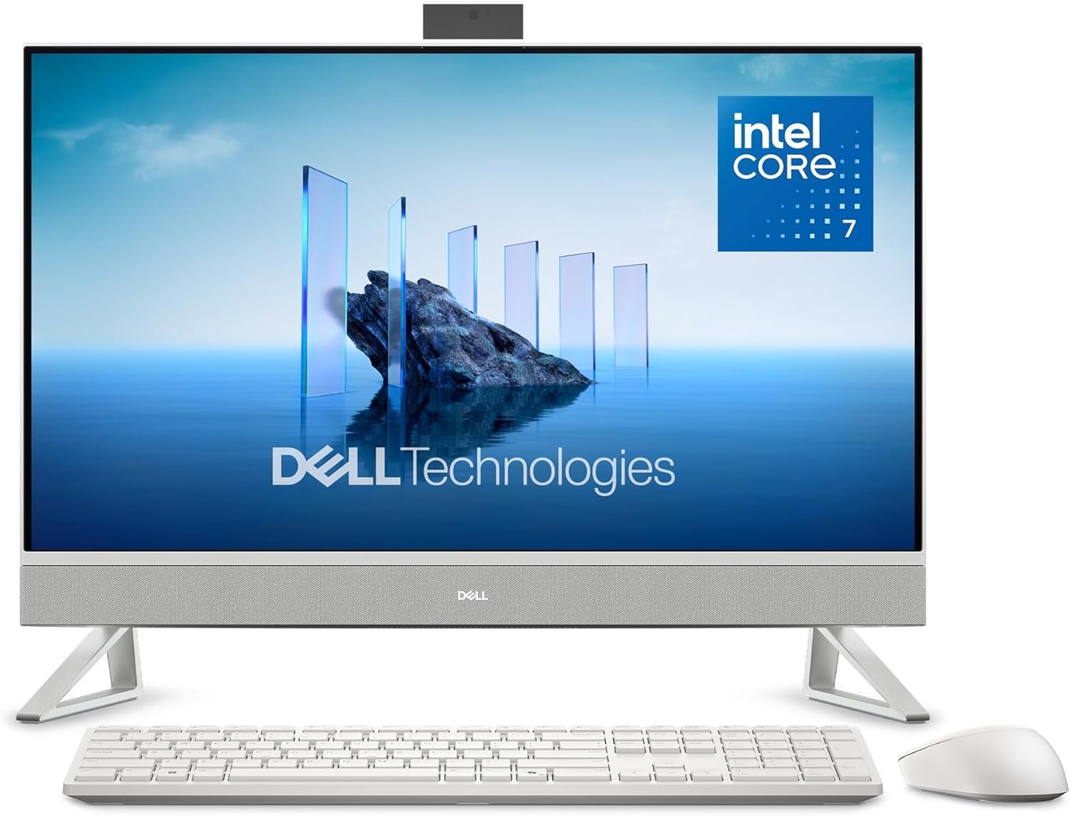 Dell 27″ All-in-One Desktop, FHD, Intel Core 7 150U, 16GB, Windows 11 Home | Intel Graphics, 1TB PCIe NVMe SSD, Wi-Fi 6E, Bluetooth, Keyboard & Mouse, McAfee+ Premium, 15-Month Mail-In Service, EC27250