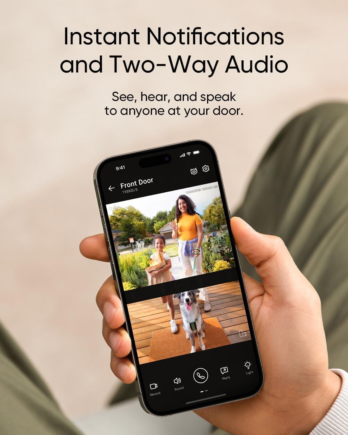 eufy Security Video Doorbell E340 Kit with Battery, 2K FHD, Built-in 8GB | No subscription, head-to-toe view, two-way talk, Delivery Guard, AI motion detection, rechargeable battery, 8GB storage