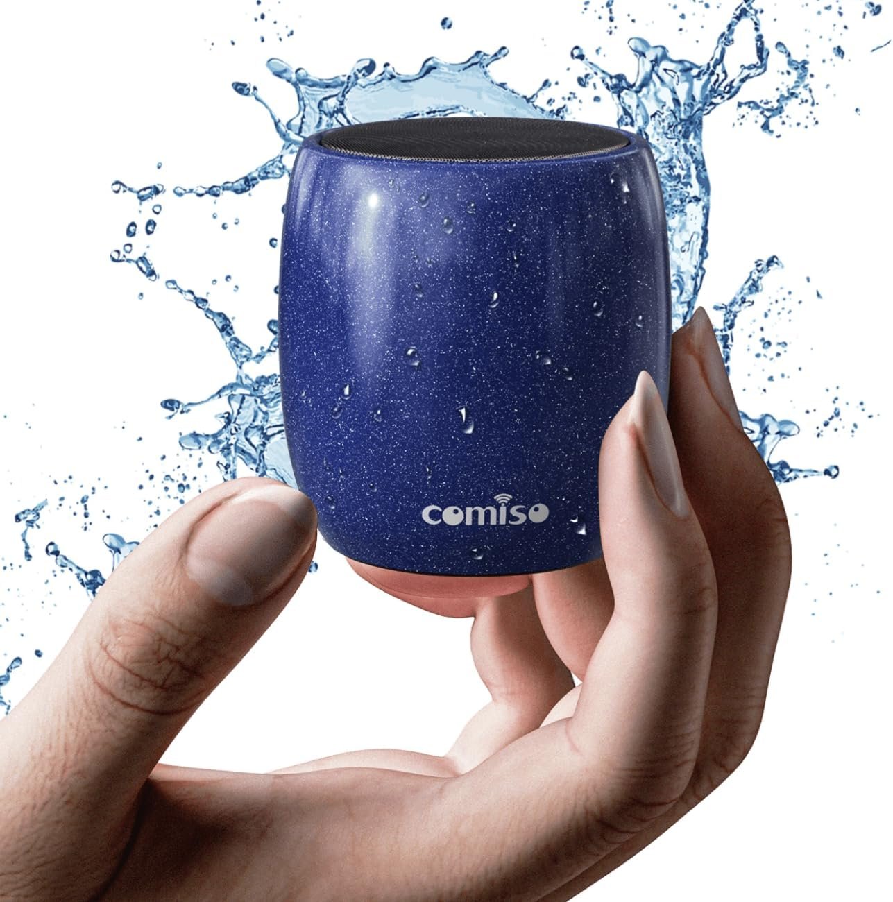 comiso Portable Bluetooth Speaker, Small Speaker, IP67 Waterproof,Rich Bass | Shower Speaker with Lanyard, HD Sound, Stereo Pairing, Hands-Free Call, 10Hr Battery, Indoor & Outdoor Use, Gift for All Ages