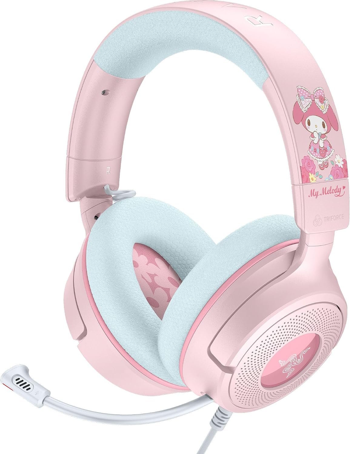 Razer Kraken V4 X Wired USB-C & Type A Gaming Headset, My Melody Edition | Cardioid Mic, Memory Foam Cushions, Chroma RGB Lighting, For PC, Mac, PS5, Nintendo Switch 2