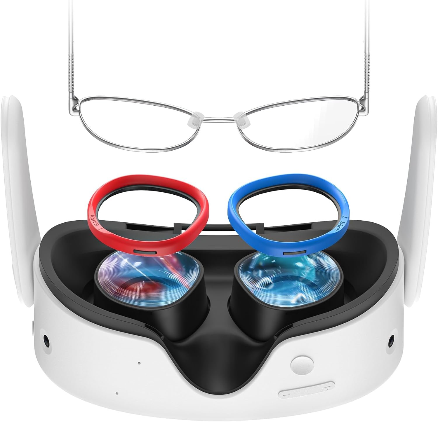 AMVR Glasses Spacer Compatible with Oculus Quest 3S/Quest 2/Rift S Accessories, Soft Silicone Anti-Scratch Ring, Protect VR Lens and Prescription Glasses from scratchings（Not Compatible with Quest 3）