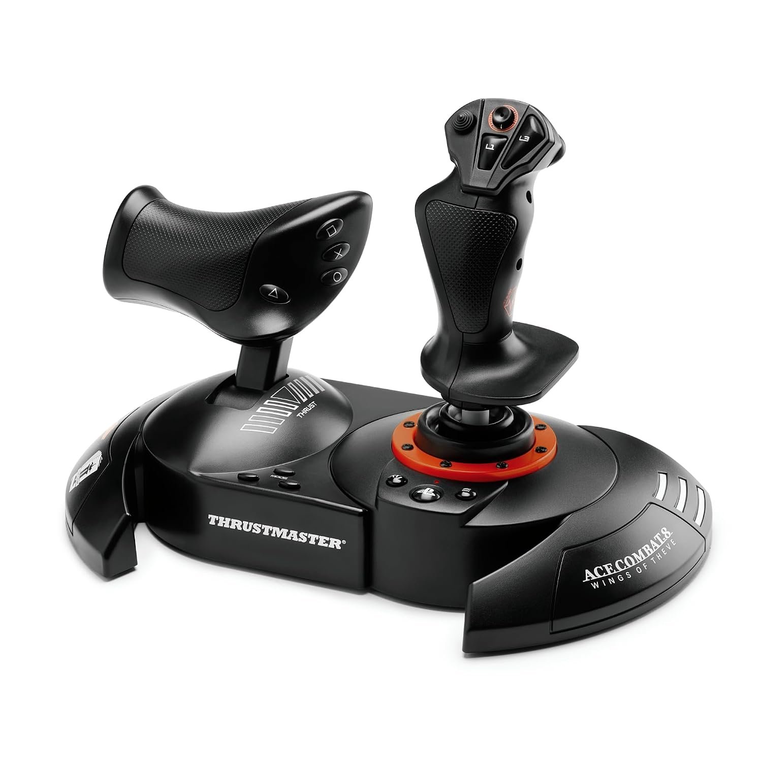 Thrustmaster T.FLIGHT HOTAS NEO ACE COMBAT 8 WINGS OF THEVE Edition – Officially Licensed Simulation Controller – Flight Joystick & Throttle with Vibration Feedback – PS5, PS4, PC