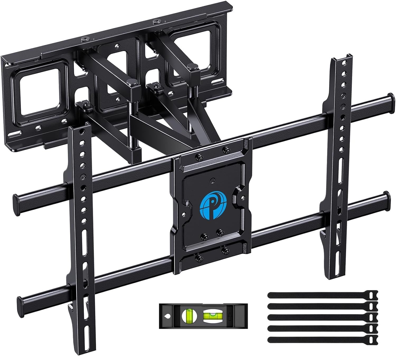 Pipishell Full Motion TV Wall Mount for Most 37-84 Inch TVs up to 132lbs, Wall Mount TV Bracket Articulating Swivel Tilt Extension Leveling Max VESA 600x400mm Fits 12/16″ Wood Stud, PILFK1