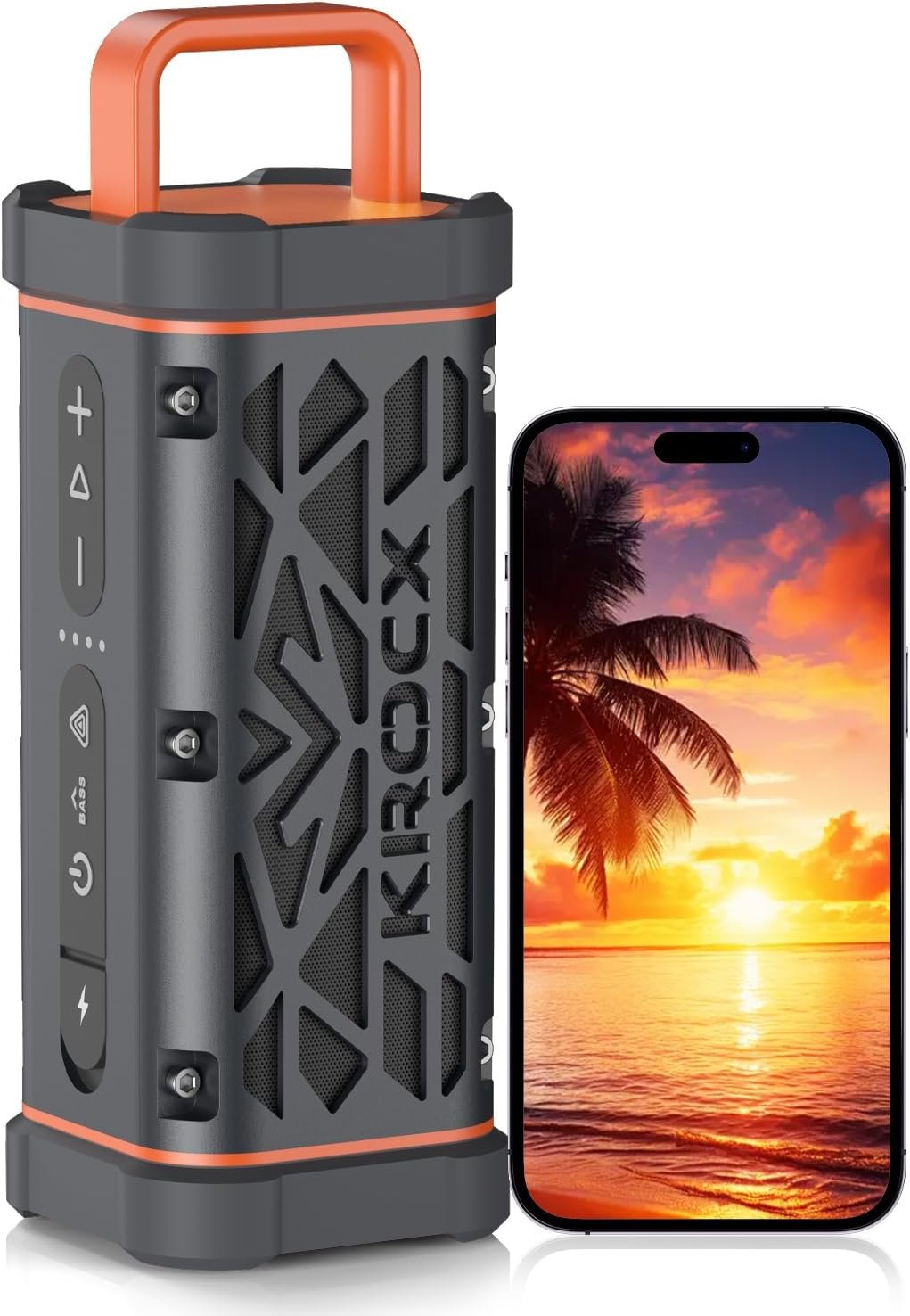 TRAVOR Rugged Magnetic Bluetooth Speaker for Golf Cart & Outdoor | All-Aluminum Body with Magnetic Mount Built for Golf Carts, RVs, Boats, IP68 Waterproof, 25H Playtime for Camping, Jobsite