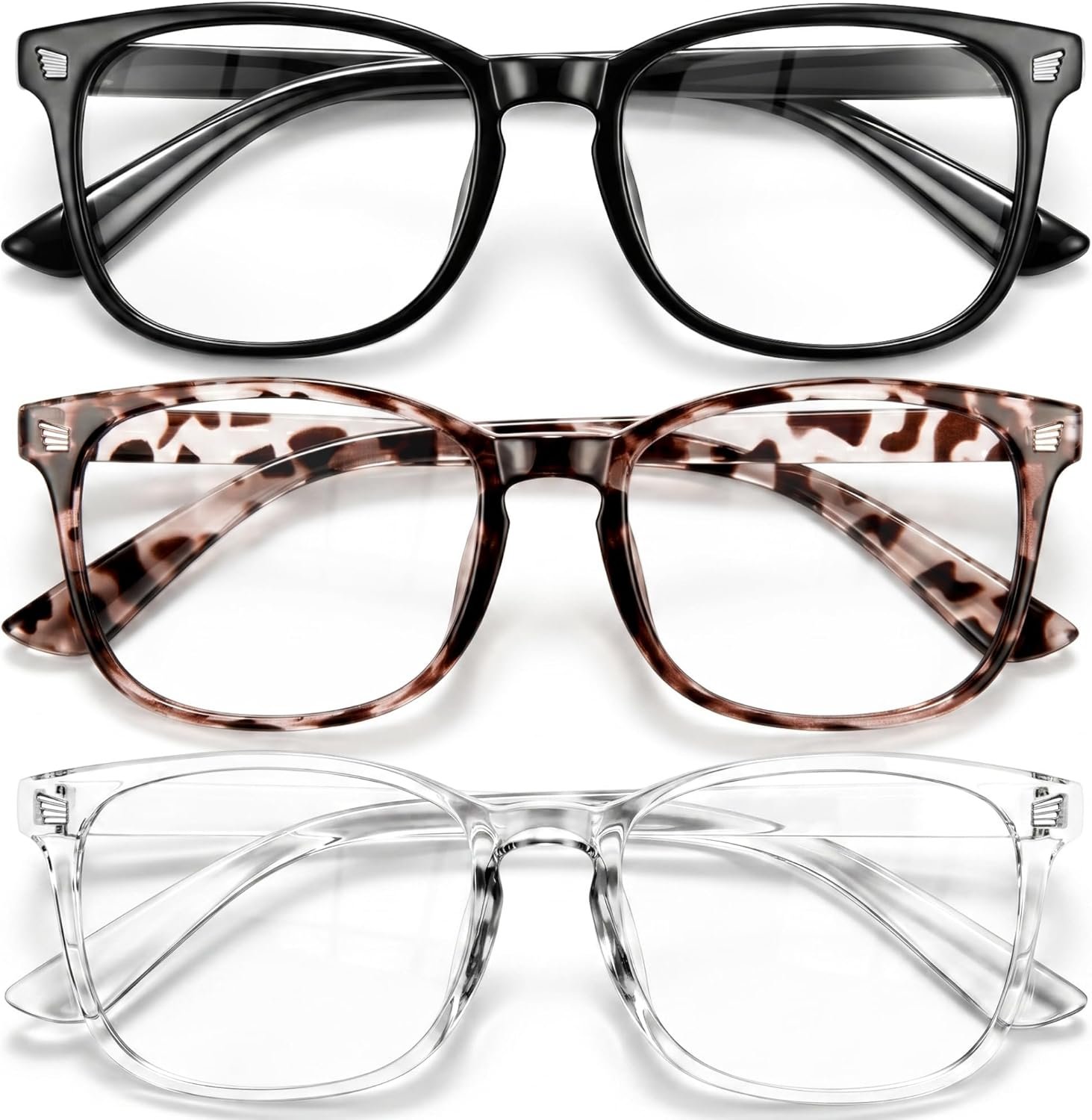Gaoye Blue Light Glasses for Women – 3 Pack | Computer Glasses, Blue Light Blocking, Stylish Eyewear Frame Accessories