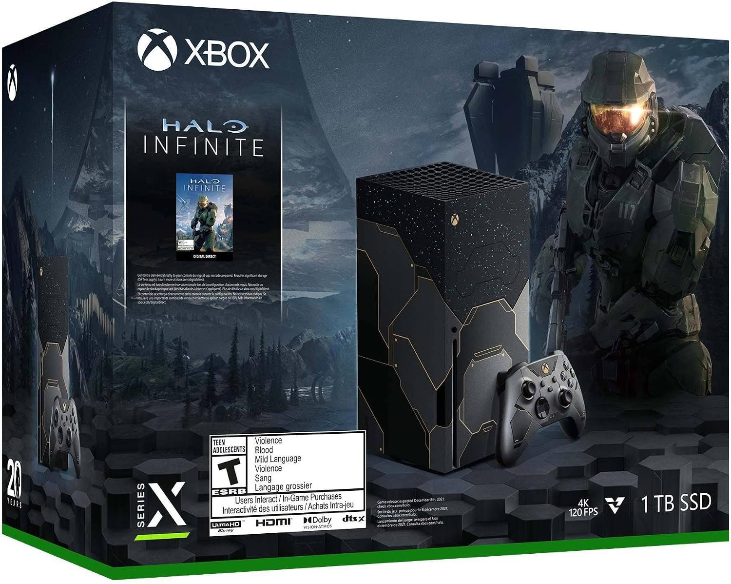 Microsoft 1TB Xbox Series X Halo Infinite Limited Edition Bundle – Backward Compatible with Thousands of Games, 16GB GDDR6 Memory, 4K UHD Blu-Ray, Up to 8K HDR