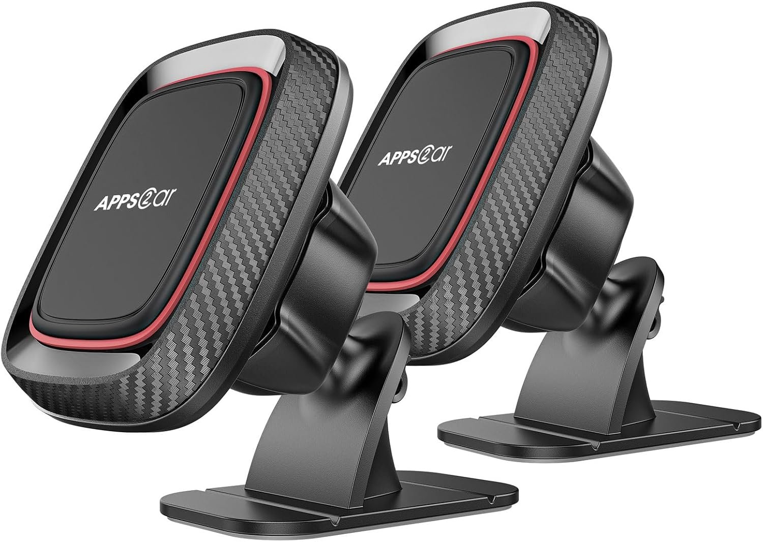 [2 Pack] Magnetic Phone Holder for Car, APPS2Car Dashboard Magnetic Car Phone Holder Mount with Strong VHB Adhesive Mounting, Requires Metal Plate for Use, Compatible with Most Phones(Not for Magsafe)