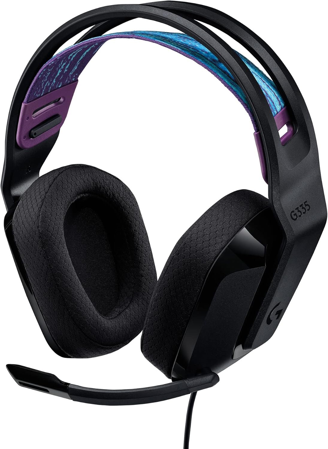 Logitech G335 Wired Gaming Headset (with Flip to Mute Microphone) – Black | Flip to mute microphone, 3.5mm audio jack, memory foam earpads, compatible with PC, PlayStation, Xbox, Nintendo Switch