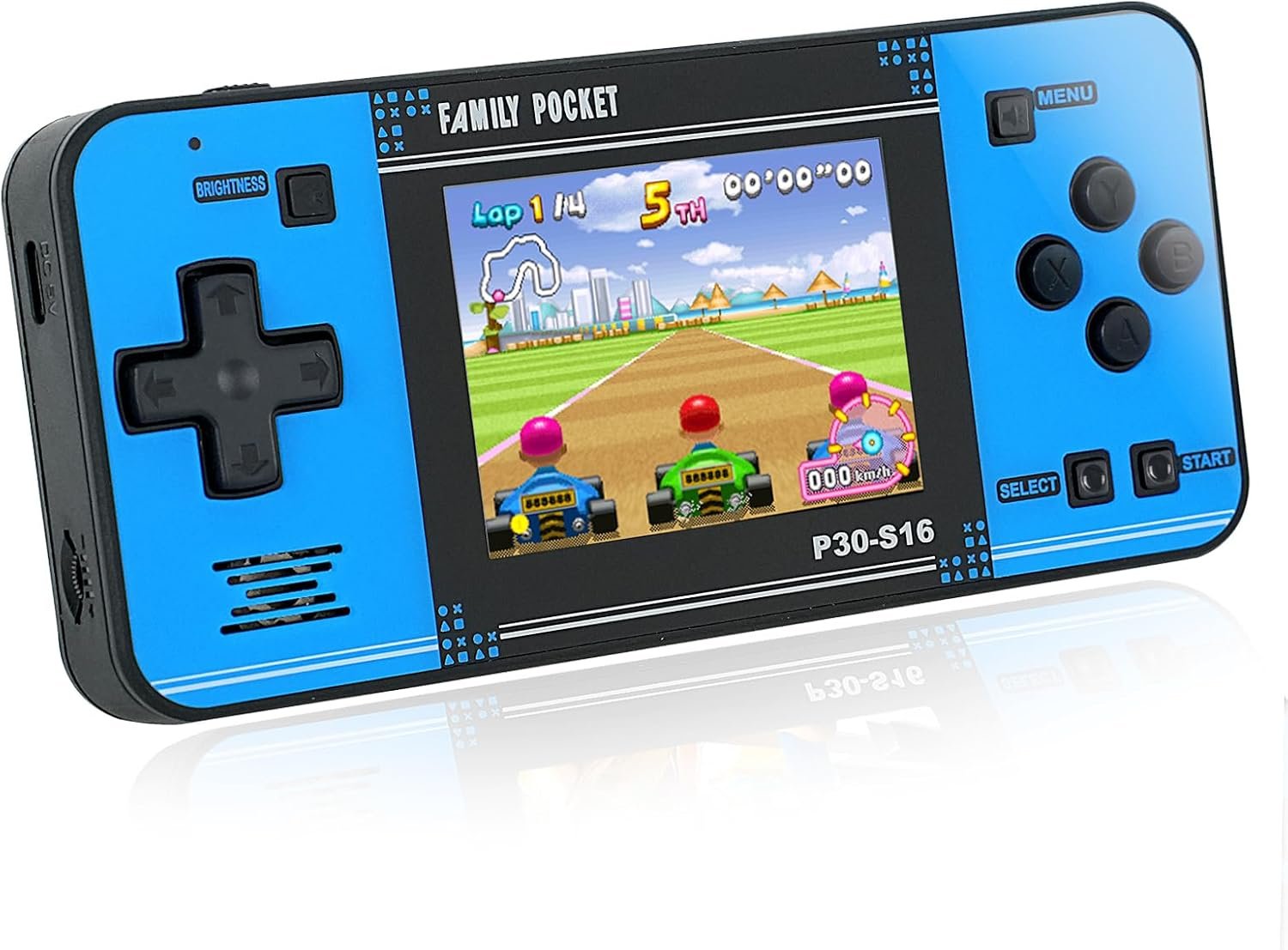 Handheld Game for Kids -Preloaded 220 Retro Video Games, Portable Gaming Player with Rechargeable Battery 3.0″ LCD Screen, Mini Arcade Electronic Toy Gifts for Boys Girls (Black+Blue)